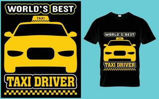 impresión Taxi conductor t camisa diseño vector