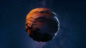 Planet in the outer space, 3d rendering. video