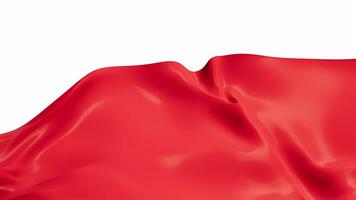 Flowing red cloth with alpha channel, 3d rendering. video