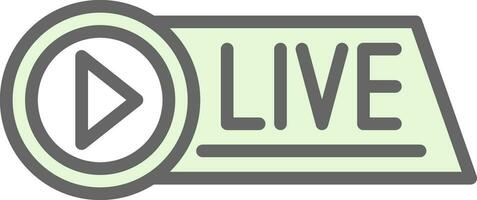 Live Streaming Vector Icon Design