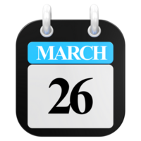 marzo 26 calendario icono png