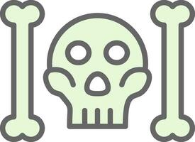 Skull And Bones Vector Icon Design