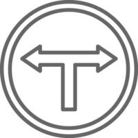 T Junction Vector Icon Design