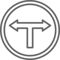 T Junction Vector Icon Design