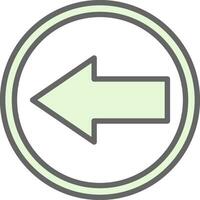 Left Arrow Vector Icon Design