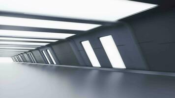 Empty tunnel with futuristic style, 3d rendering. video