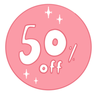 50 percent discounts text png