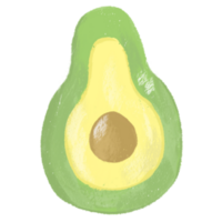 Avocado art oil painting png