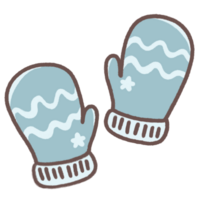 bleu gants, hiver style png