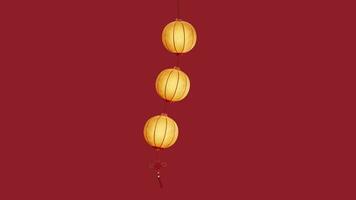 Chinese ancient lantern with alpha channel, 3d rendering. video