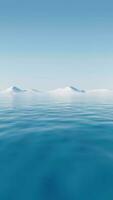 Lake and water surface background, 3d rendering. video