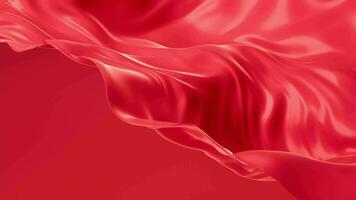 Flowing red cloth background, 3d rendering. video