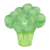 Broccoli cute vegetables, Cartoon character png