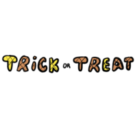 Halloween trick or treat text png