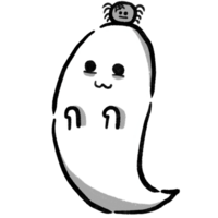 Halloween cute ghost and cute spider png