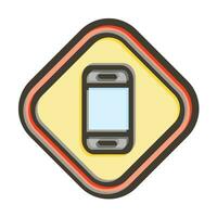 Phone Vector Thick Line Filled Colors Icon For Personal And Commercial Use.