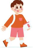 Kindergarten Boy Illustration vector