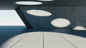 abstract beton gebouwen achtergrond, 3d weergave. video