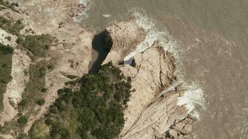 Spindrift and rocks by the sea, photo in Taizhou, Zhejiang. video