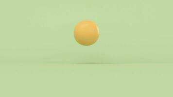 Bouncing soft balls with green background, 3d rendering. video