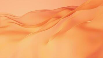 Flowing orange cloth background, 3d rendering. video