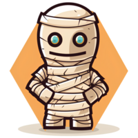 zombie vampire mummy cartoon ai generate png