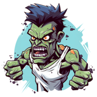 zombie vampire mummy cartoon ai generate png