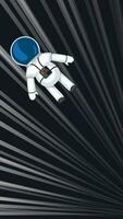 astronaut flying on light speed vector