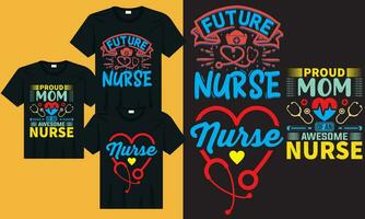 nurse quotes design premium vector, Nurse t-shirt design with nurse symbol vector