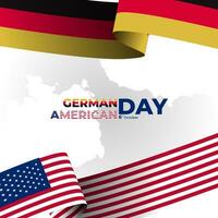 October 6 German American day with flag. suitable for banner  greeting card and poster vector