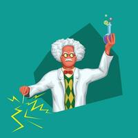 scientist in white coat vector