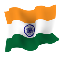 Realistic Wavy National Indian Flag png