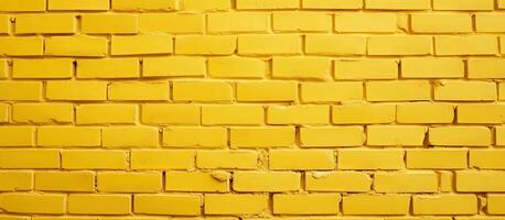 un pared hecho de amarillo ladrillos foto