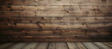 Wooden wall decorated in an ancient room photo