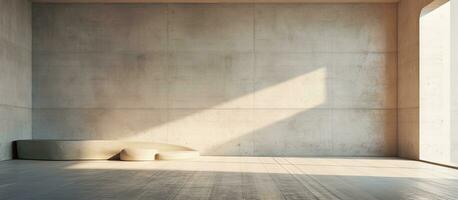 Rendered illustration of an architectural background with a smooth interior made from coquina and empty of abstract concrete photo