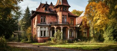 un abandonado residencial casa en Koenigsberg Rusia con cultural significado foto