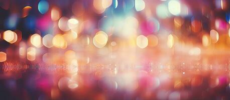Blurred abstract bokeh background on modern interior floor photo