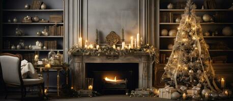 Christmas room adorned with beauty photo