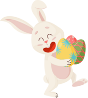 Easter Bunny Holding eggs Clipart png