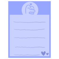 Paper note page minimal color and cute png