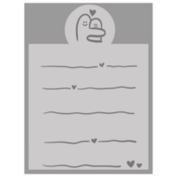 Paper note page minimal color and cute png