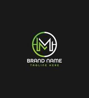 m modern letter logo design concept vector