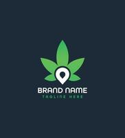 location leaf modern logo design vector