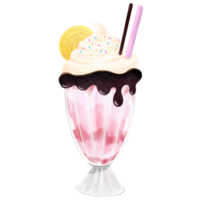 sucré fraise Milk-shake. png