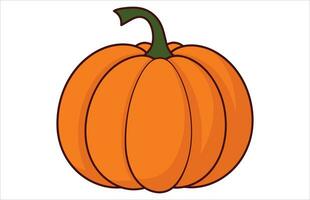 Autumn Pumpkin flat vector, Pumpkin Illustration vector