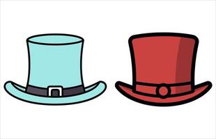 Flat Illustration of Top Hat Vector Icon.