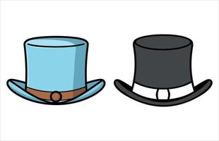 Flat Illustration of Top Hat Vector Icon.