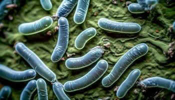 microscópico ver de bacterias y virus - generativo ai foto