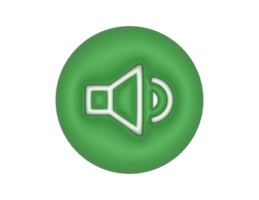 activer du son vert cercle orateur transparent Contexte png