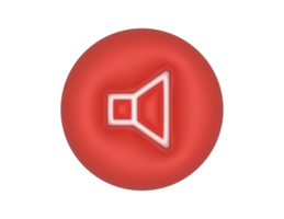 Disable Sound Red Circle Speaker transparent background png